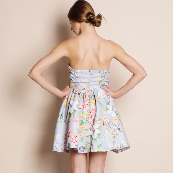 Silver Flower Cocktail  Party dress - Picture 4 of 4